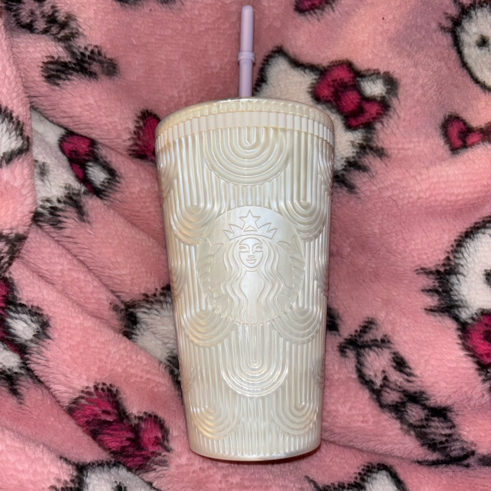 starbucks white pearl mermaid scale tumbler
